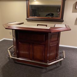 American Heritage Bar With Lighted Mirror