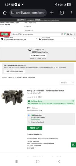 Ac Compressor 2006 Nissan Sentra