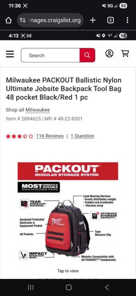 Milwaukee Packout Backpack