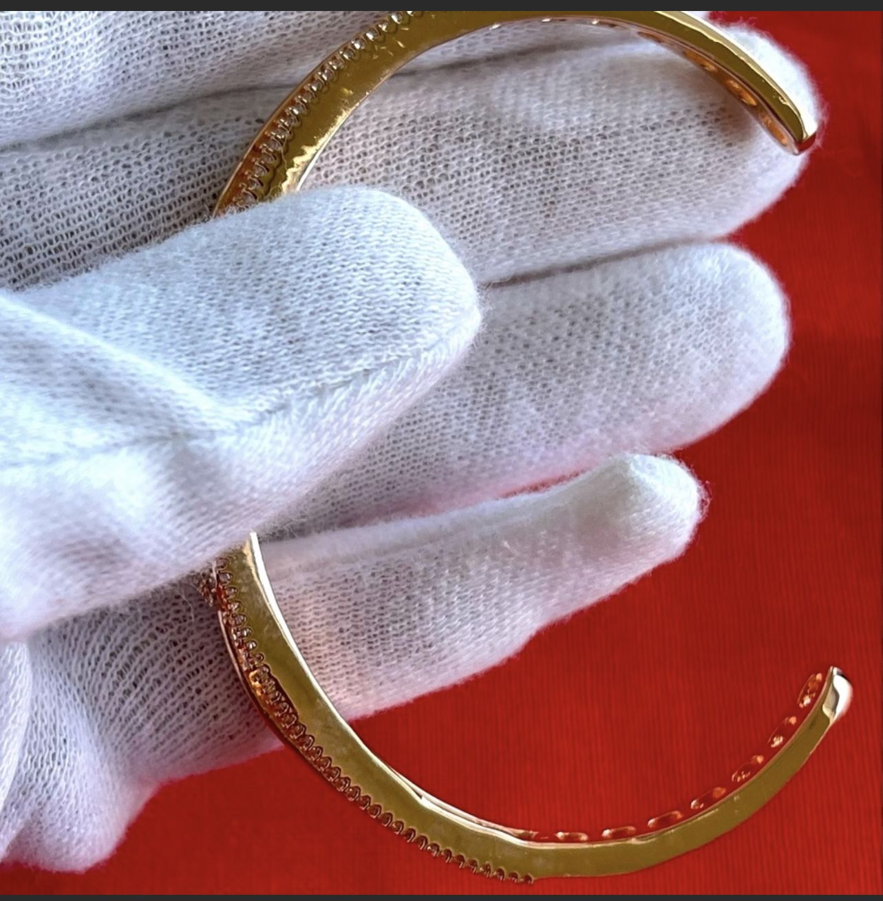 14k Gold Plated Infinity Cuff Bracelet 