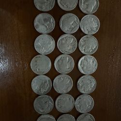 21 x Buffalo nickels - various dates Buffalo nickel lot