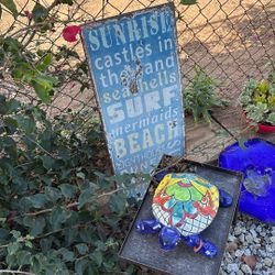RUSTIC METAL BEACH SIGN