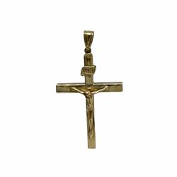 Pendant Solid Gold 14k. Crucifix