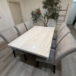 Marble Dining Table With Chairs
