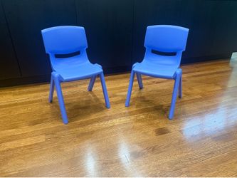 Set of 2 Blue Kids Chairs
