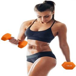 RELIFE P10 Orange 10LBS Barbell Neoprene Coated Dumbbell (Pair) For Home Gym