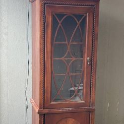 Wood And Glass Door Light Up Curio Cabinet