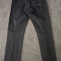 Levi’s 514 Straight Fit Black Jeans Men’s 34x30 Stretch