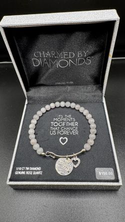 Charmed By Diamonds Sterling Silver Bracelet