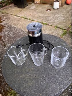Nespresso Aeroccino Milk Frother with 3 Glass Cups