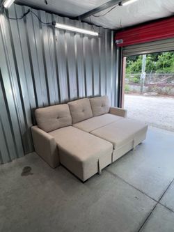 (Delivery) Sleeper Sectional Sofa / Couch with Storage Chaise