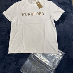 White Burberry t-shirt XL Read Description!
