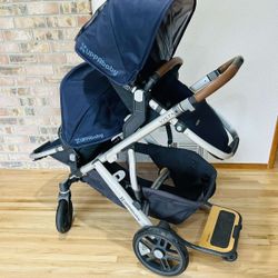 Uppababy Vista Double Stroller With Piggyback