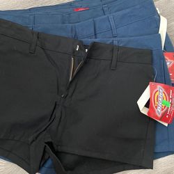 Dickies Woman Shorts Size 3-5-7-9-11  Navy blue And Black  3