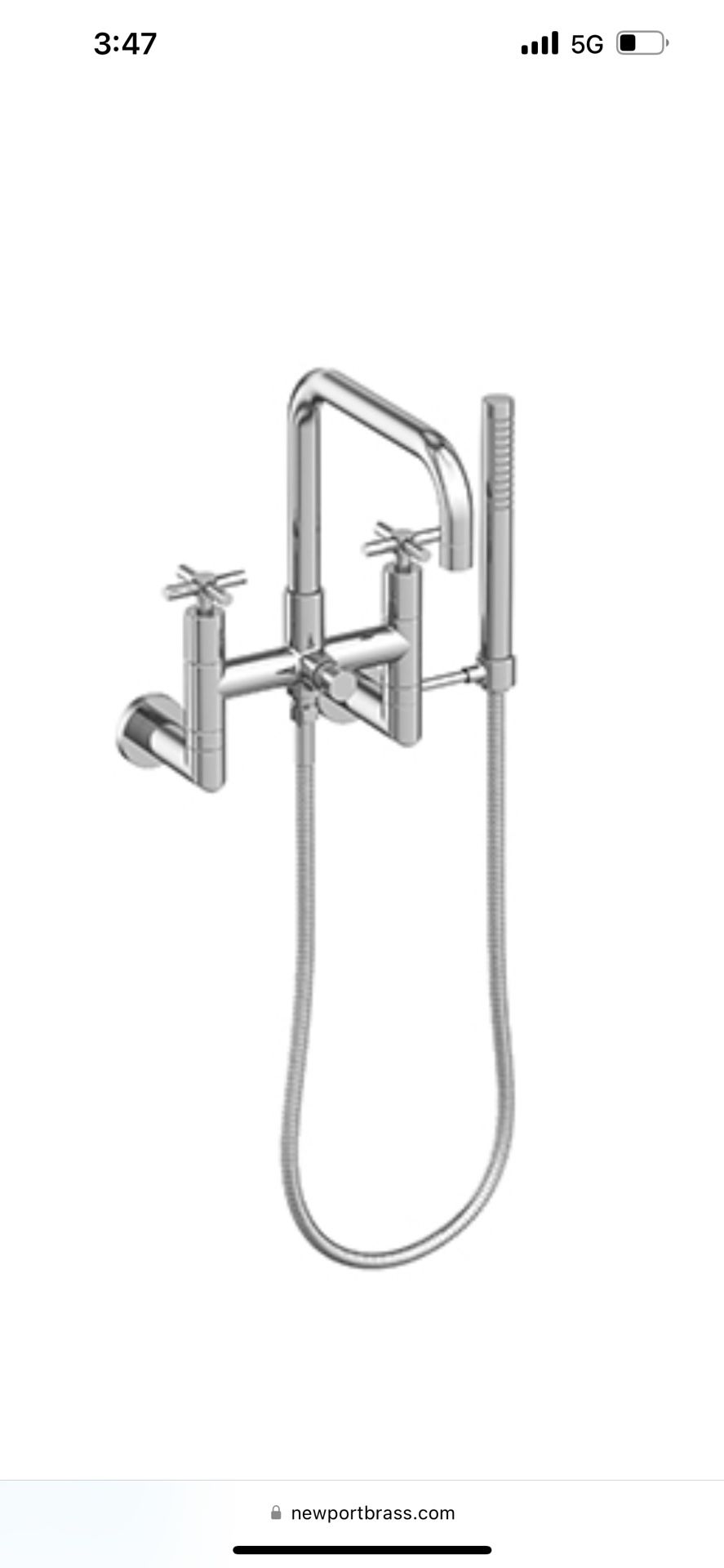 Newport Brass Tub & Hand Shower Set - Wall Mount