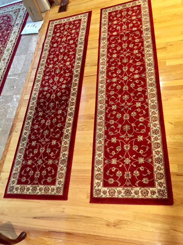 Like New Claire Set Of Two Runners Persian Style 2x8 (price For Set)