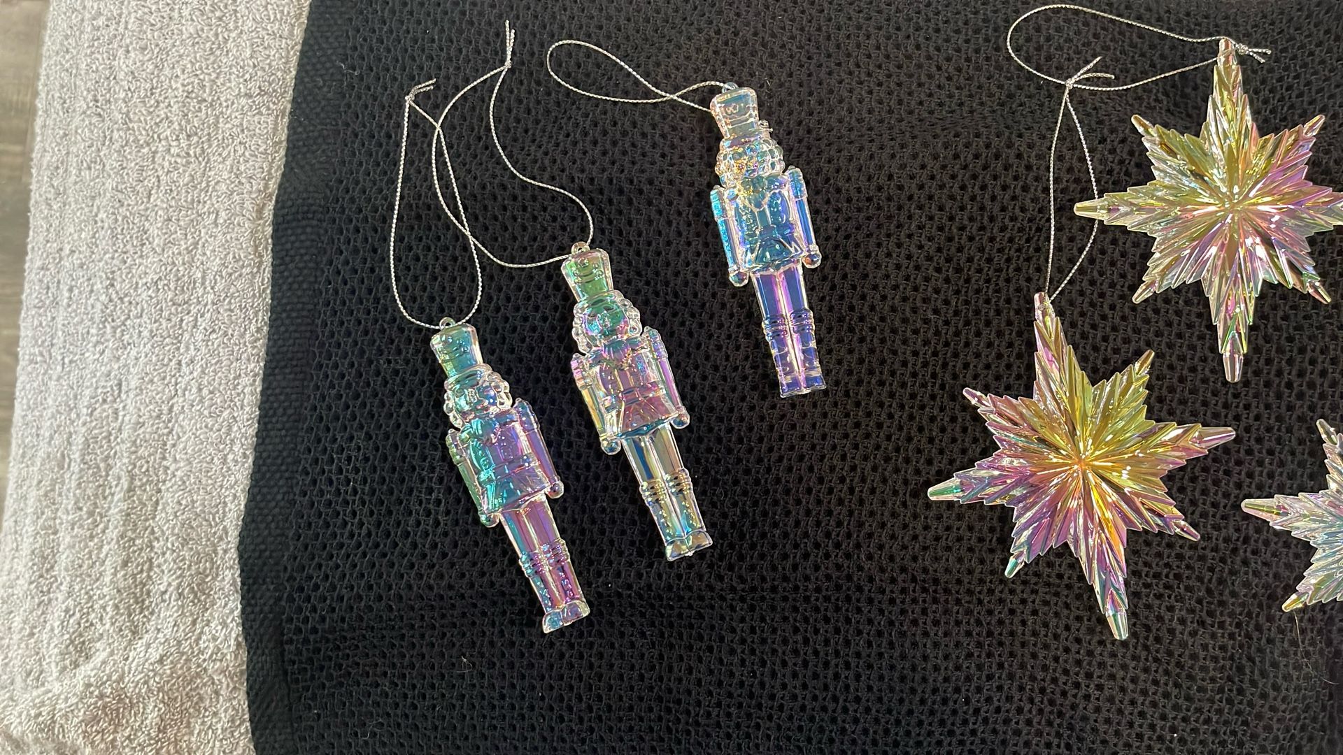 Christmas Ornaments Clear Crystal Like Finish 3/$2