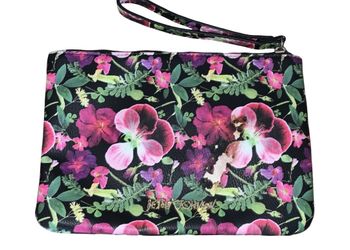 Betsey Johnson Choose Kindness Floral Wristlet Clutch