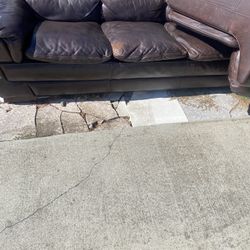 Brown Leather Couch