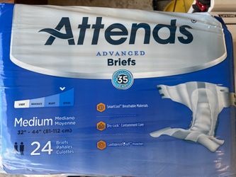 3 pack Attends Advanced Briefs Medium 24-Count