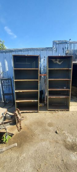 7 foot Tall Heavy Duty Metal Shelving Units – Set of 2