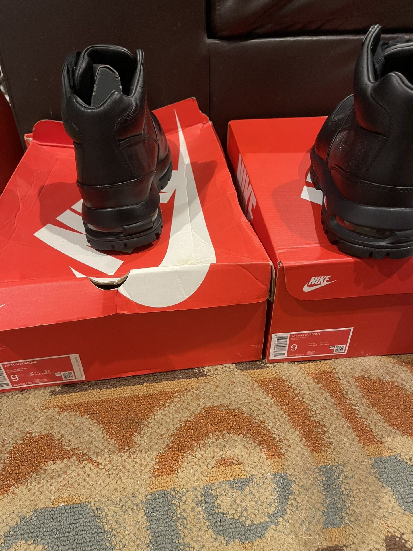 2 Pairs Of Nike boots Size 9