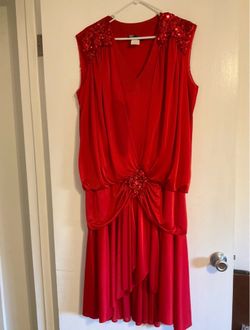 Red flapper dress