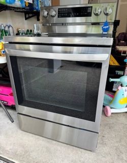 LG ThinQ Electric Stove Range Oven Stainless Steel Black