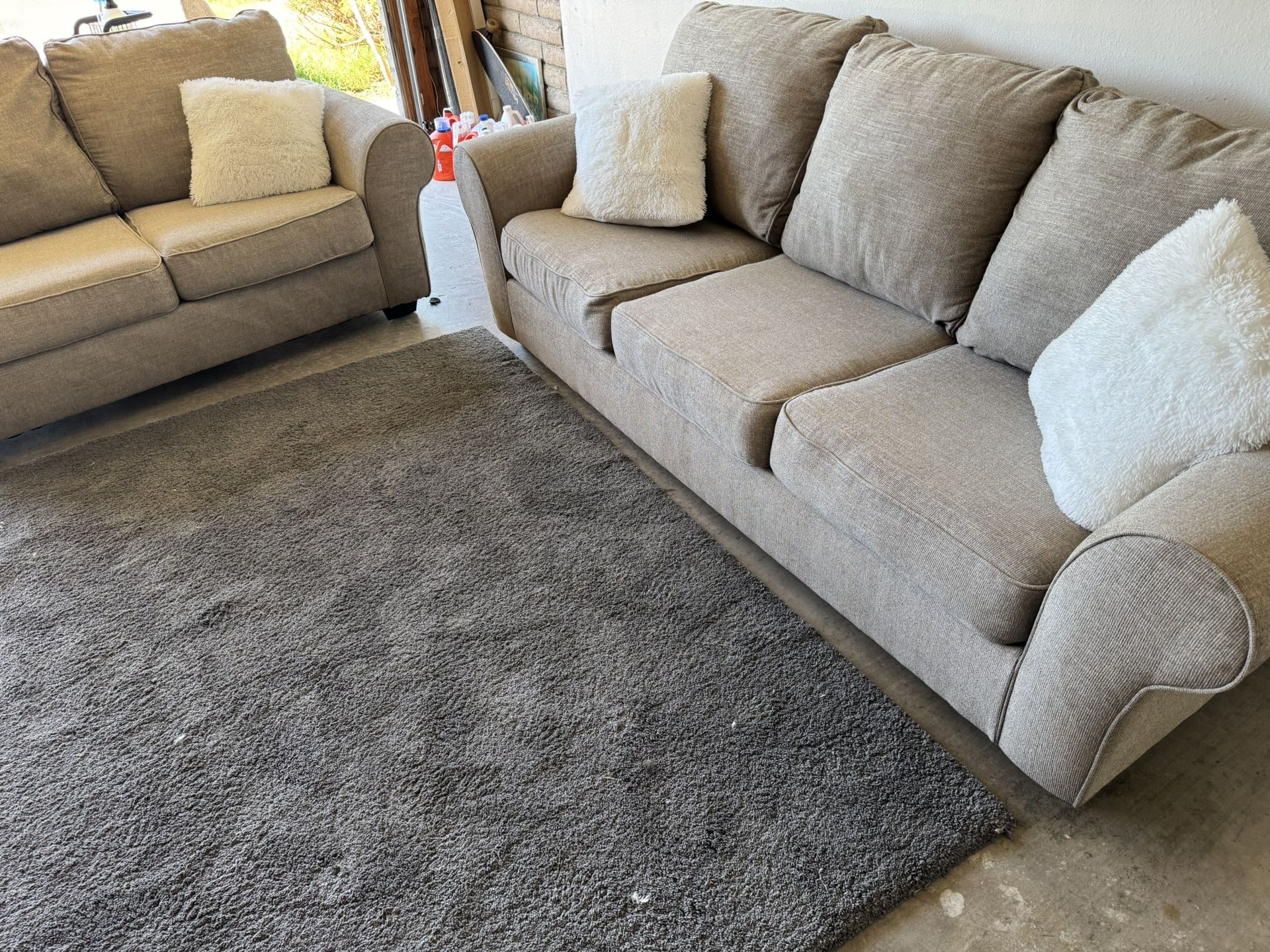 Beige Loveseat Sofa Couch