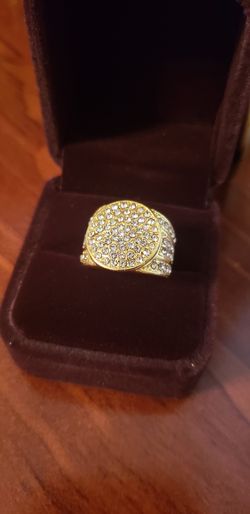 14 k gold plated ring for his or her size 7