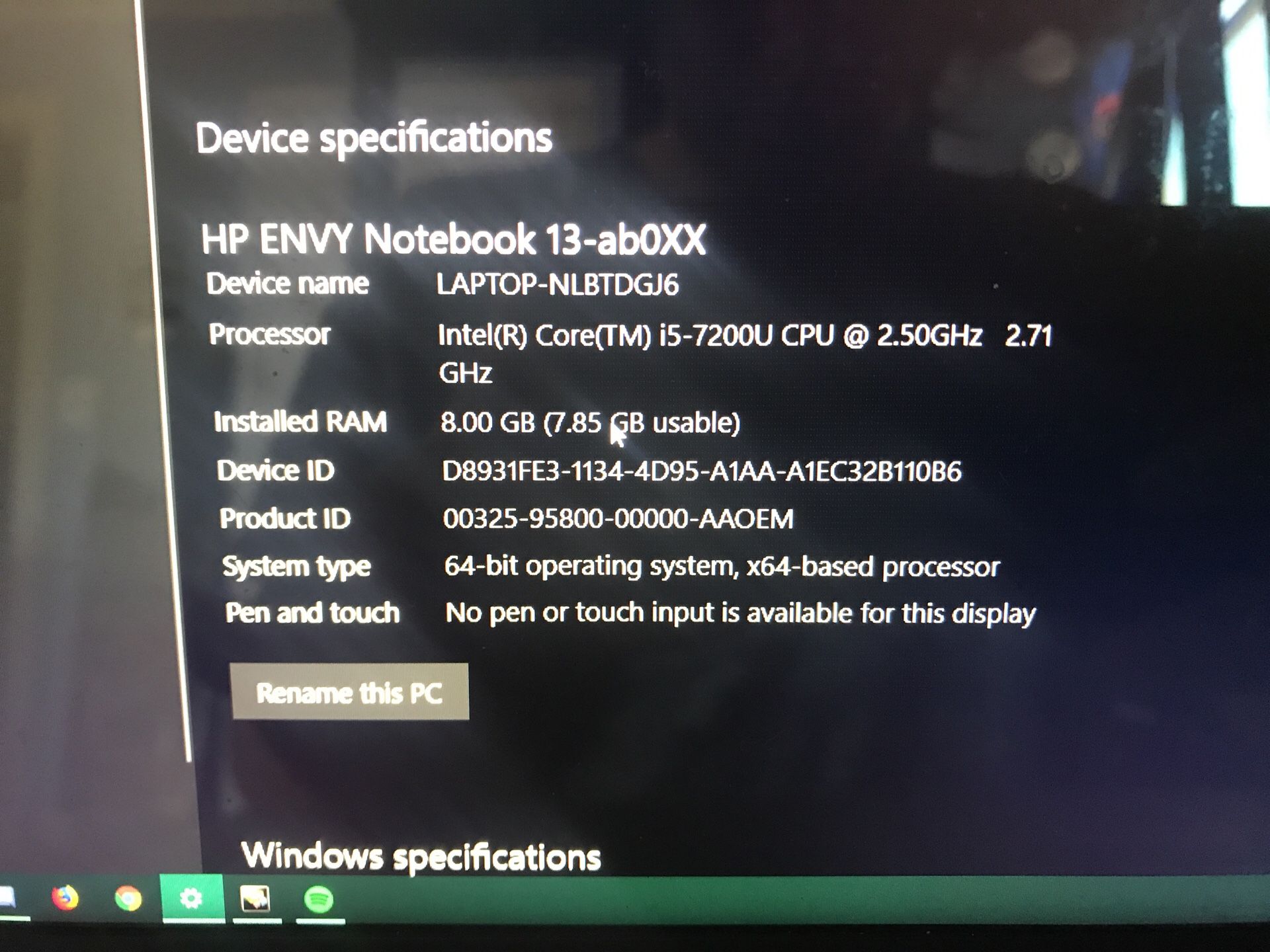 HP ENVY NOTEBOOK