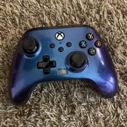 Blue/purple xbox controller