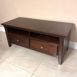 Tv Stand Entertainment Center Tv Console Brown Real Wood 