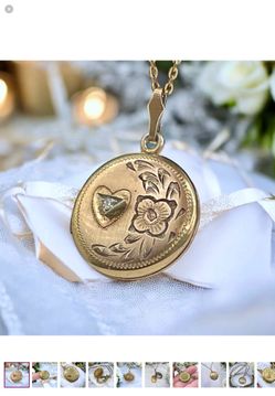 Vintage Gold Filled Diamond Locket