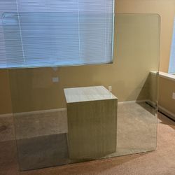 Large Heavy 3/4” Glass Top Dining Table 8 Chairs Make Offer