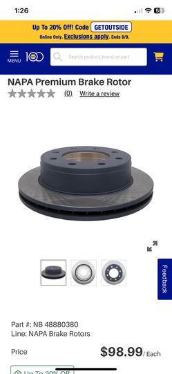 Chevrolet Express And GMC Savanah Brake Rotors New In Box