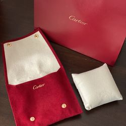 CARTIER RED ENVELOPE WATCH/JEWELRY HOLDER