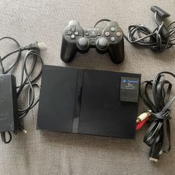 Sony PlayStation 2 PS2 Slim With Controller And Memory Cord