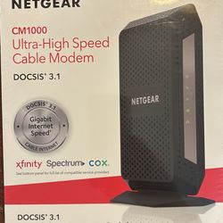 NETGEAR CM1000 DOCSIS 3.1 Gigabit Cable Modem – Brand New, Factory Sealed