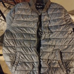 GUESS Men's Lightweight Bomber Jacket - Olive (Size Medium)