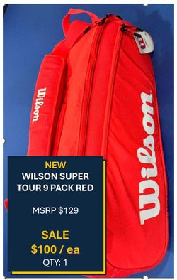 Wilson 9pack Super Tour Red
