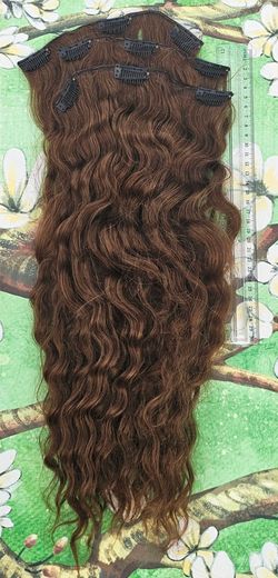 3 pc 20 inch 100% real hair extensions curly