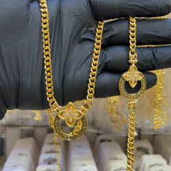 Jewellery Set Plated Gold 