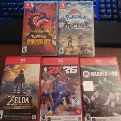 5 Nintendo Switch Games Bundle