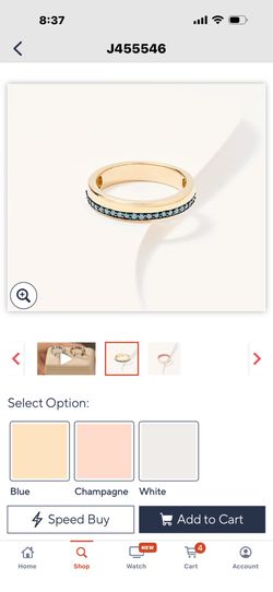 Ring, 14k plated over sterling silver with manmade diamond