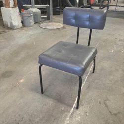 Grey leather metal custom chairs 