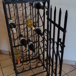 36 Bottle Wrought Iron Wine Rack Jail