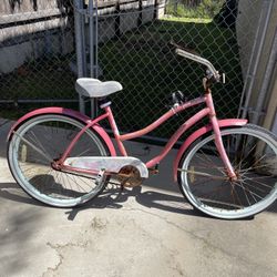 Cute Pink Huffy Cruiser Bike 