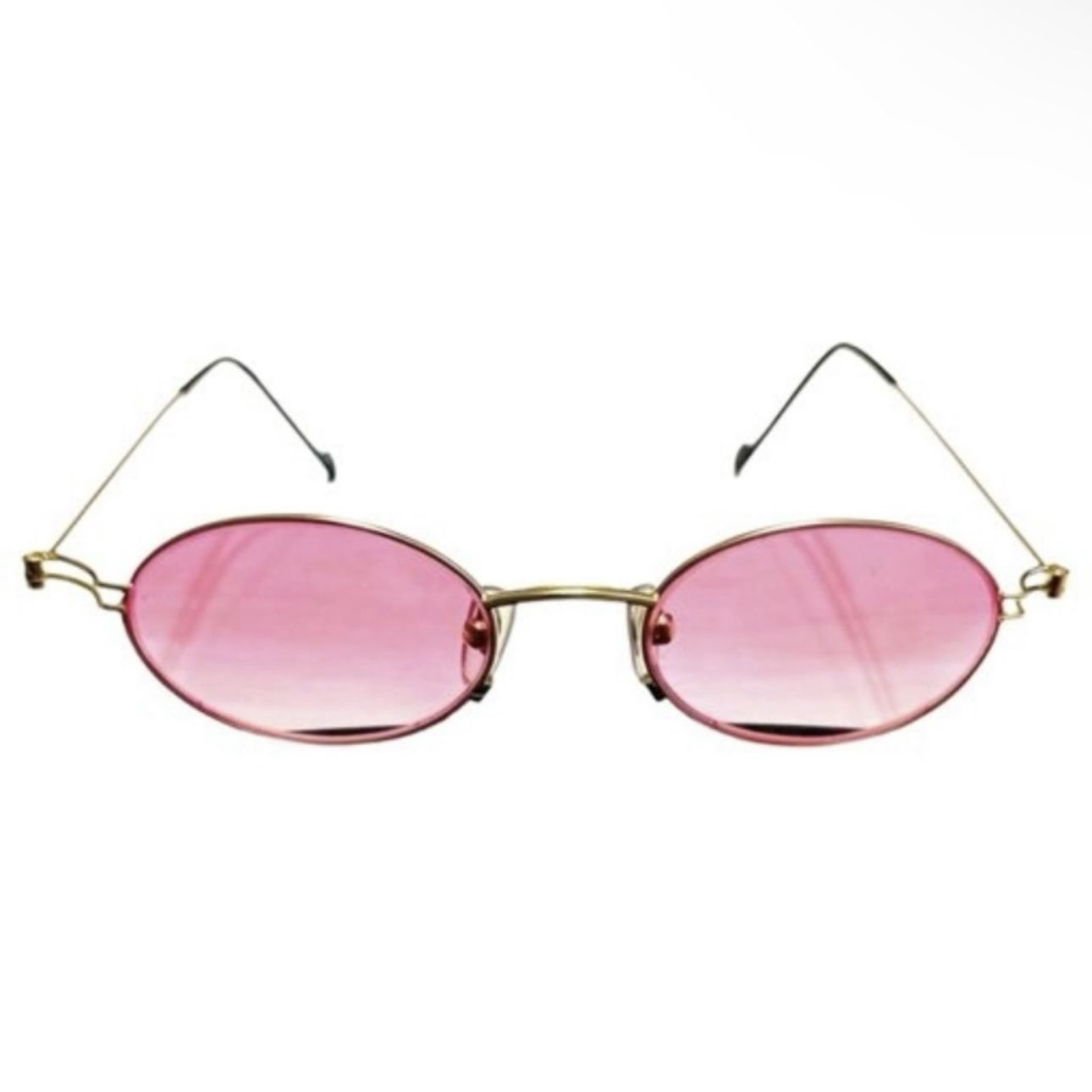 VERY RARE Authentic Gucci Coogi Brand Name Gold Metal Frame Pink Tint Sunglasses 80’s/90’s COLLABORATION Paolo runway COLLECTIBLE New Vintage unisex