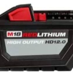 Milwaukee M18 High Output 12ah HD battery 